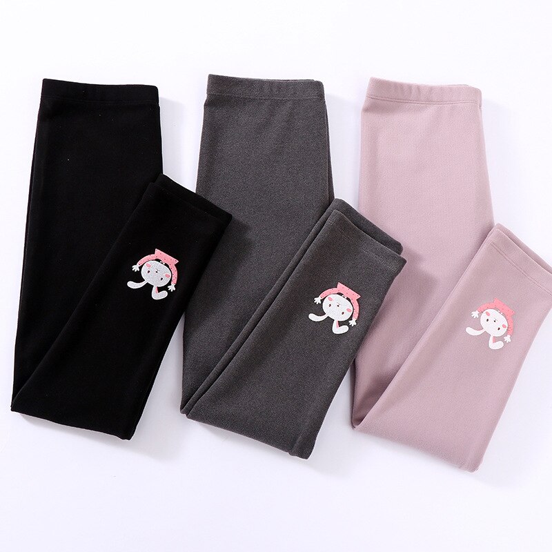 Kids Girls Leggings Spring Autumn Cartoon Rabbit Pattern Long Tight Pants for Children