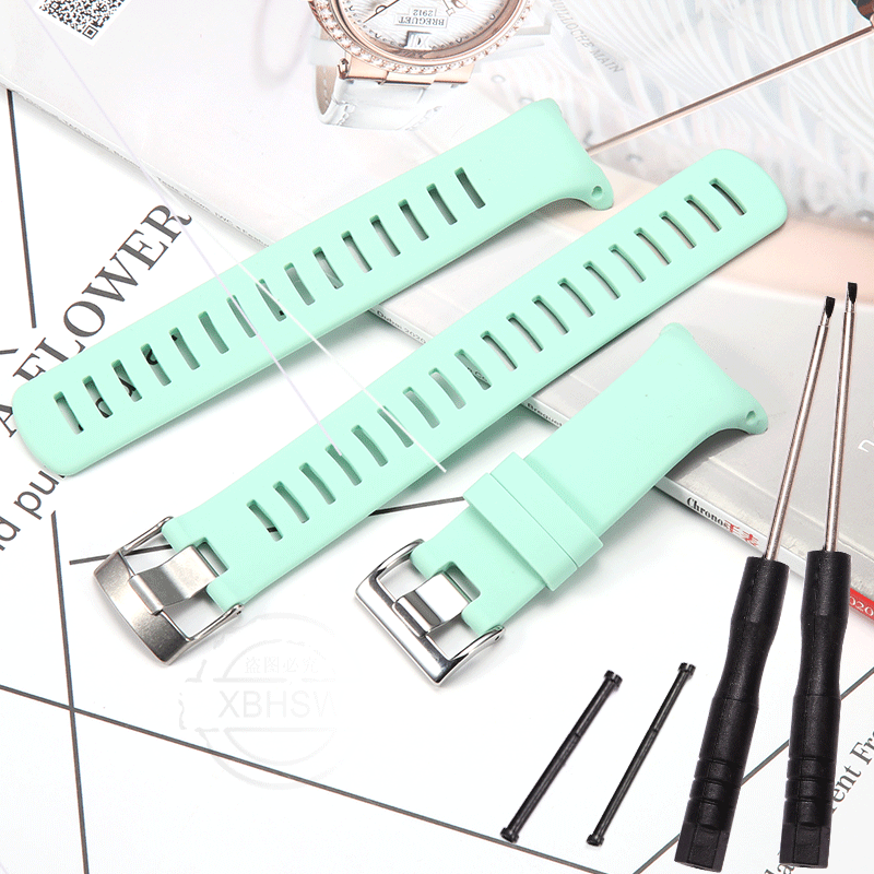 Correa de reloj de repuesto de silicona D4 para Suunto D4 D4i Novo, correa de buceo para hombres y mujeres, pulsera deportiva resistente al agua con hebilla: Ejército Azul