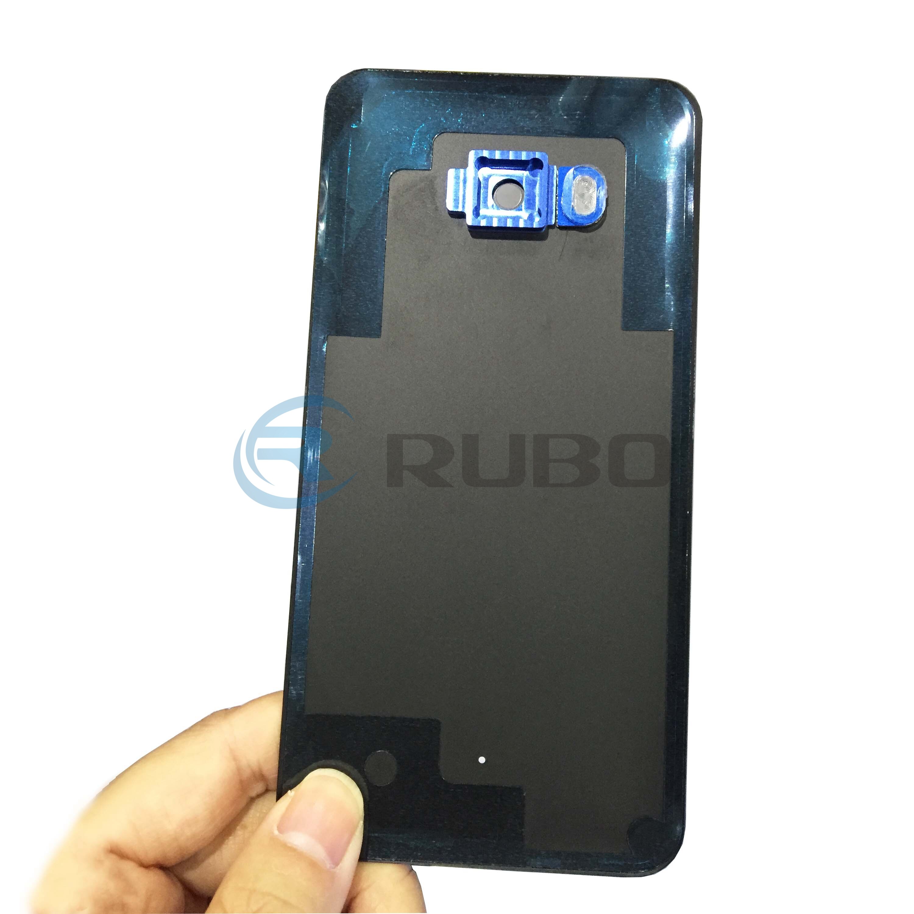 Para htc u11 bateria capa traseira do painel de vidro porta habitação caso com adesivo adesivo para htc U-3W u11 volta cobrir