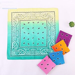 55 x 55cm fazzoletti colorati sfumati in cotone, foulard da donna quadrati, foulard cravatta-tintura con motivo paisley, fazzoletti da collo da donna 1pc: 2