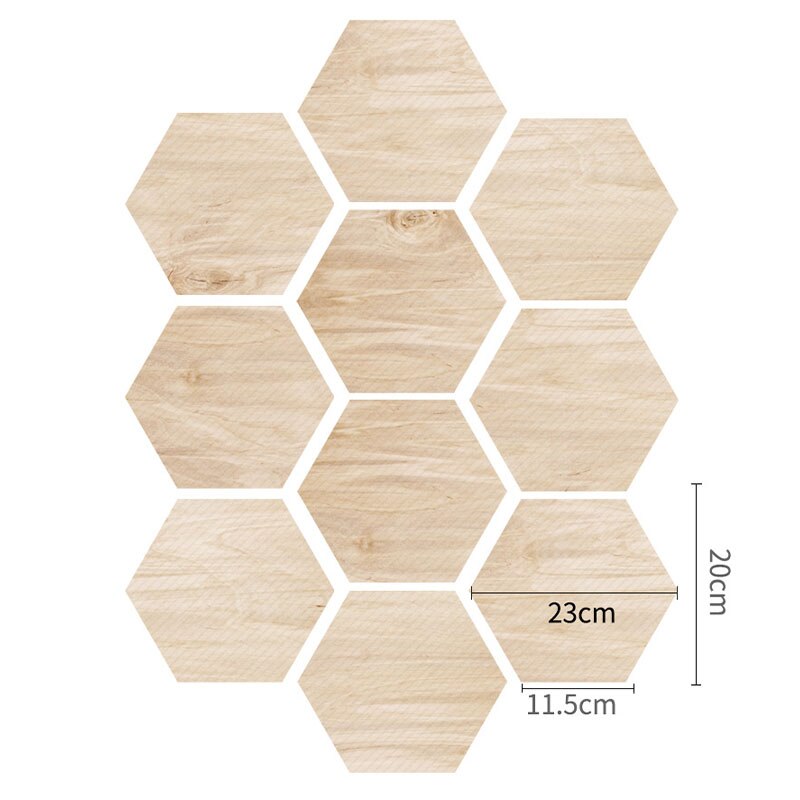 10Pcs/Lot Wood Texture Floor Sticker Waterproof Pvc Diy Stick Ground Wallpaper For Kitchen Bathroom Home Decor Floor Decal
