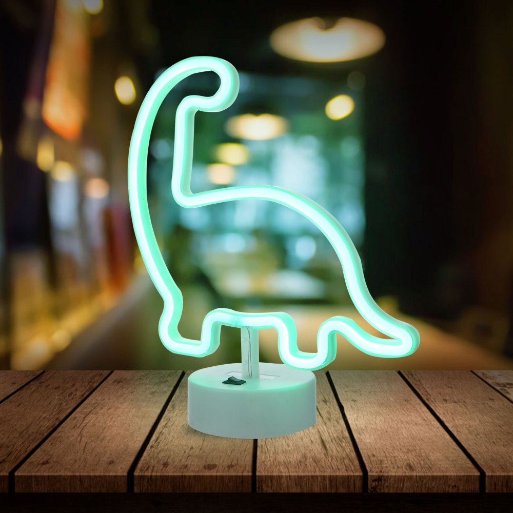 Desktop Green Night Light Acrylic LED Shaped Neon Light (Dual Use)
