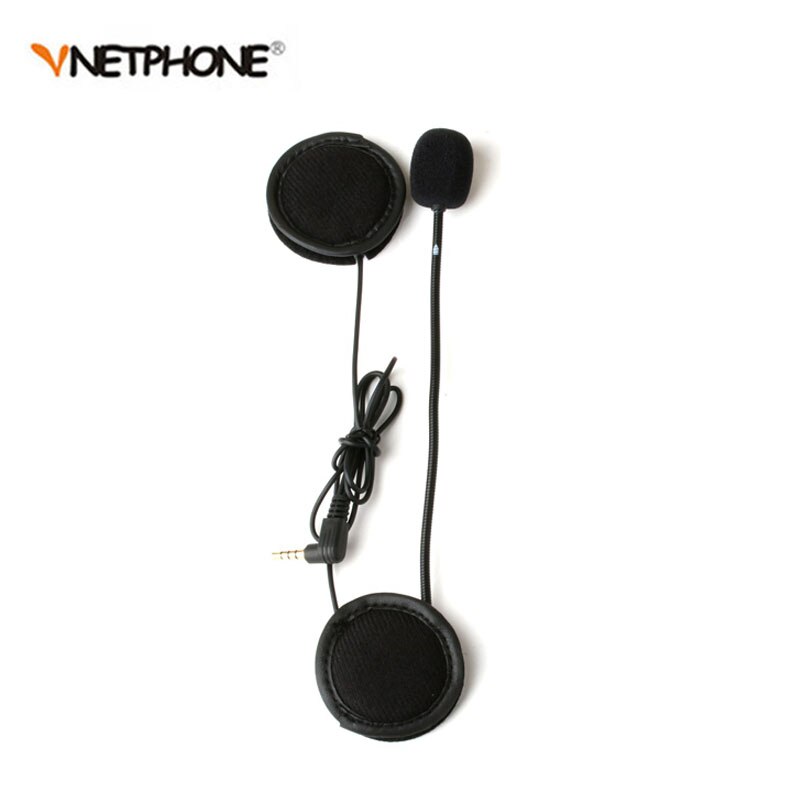 Vnetphone  v6 intercom tillbehör 3.5mm jack plug hörlurar stereo kostym för  v6 v4 motorcyklar bluetooth intercom bt interphone