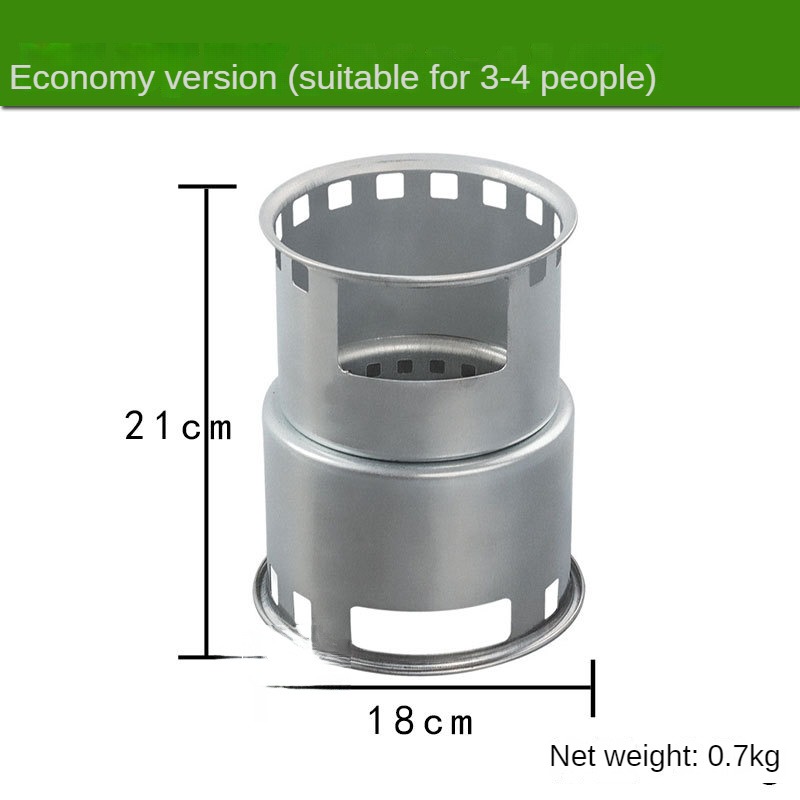 Outdoor Firewood Stove Windproof Portable Folding Wood Small Firewood Stove Gasification Picnic Stove Folding Stove Picnic: green
