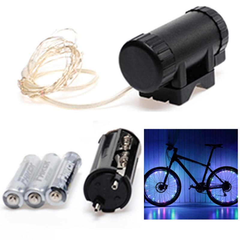 Bike Light LED USB Rechargeable 6 Colors Waterproof Bicycle Wheel Spokes Lights Cycling Rim Wheel Flash Spoke Bicycle Lights: colour with battery