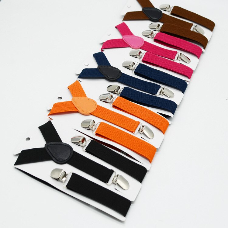 1Pc Soild Kleur Kinderen Riem Verstelbare Bretels Baby Jongens Meisjes Bretels Clip-On Y-Back Braces Elastische kids
