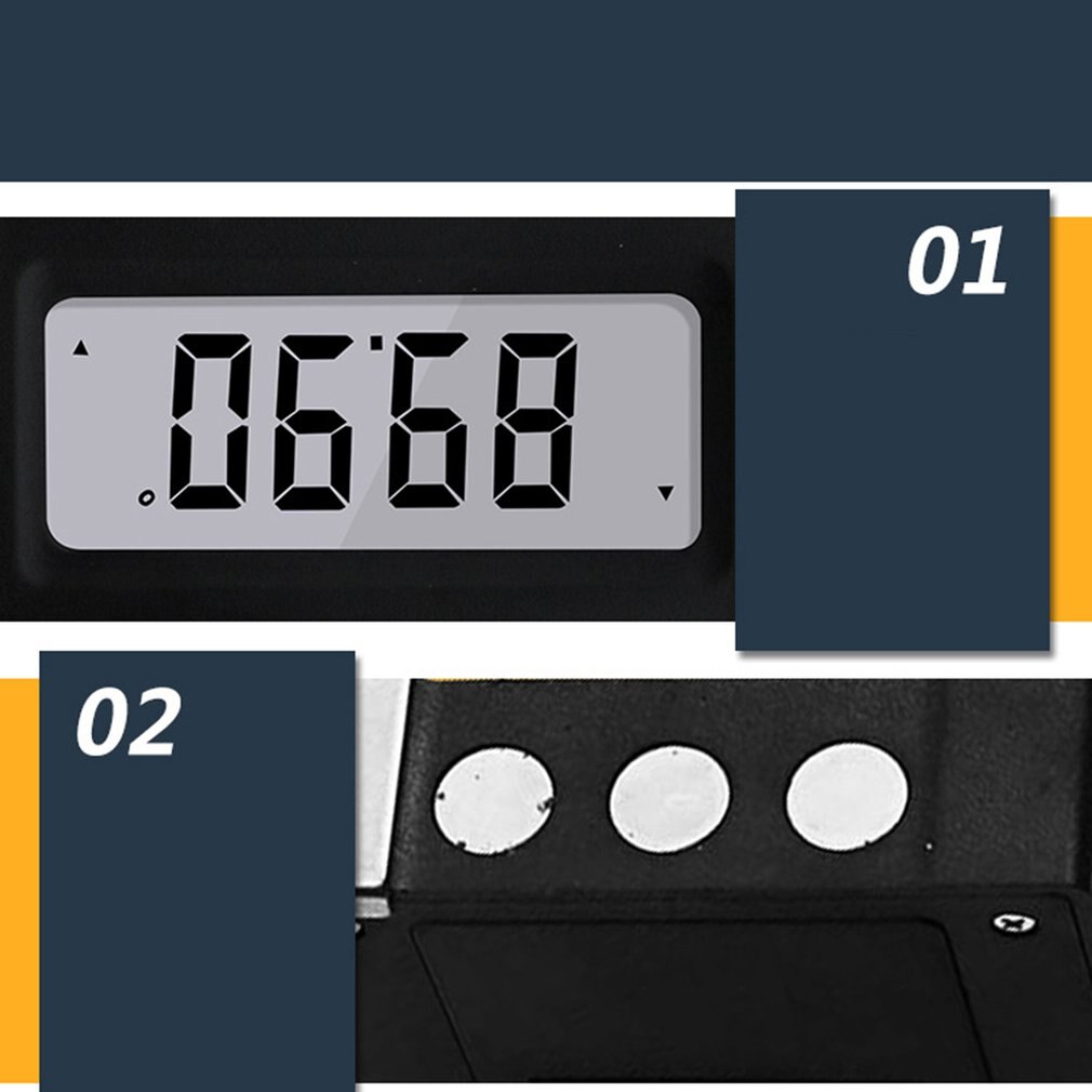 1pc Black Mini Digital Protractor Electronic Inclinometer Angle Gauge 360 Tilt Angle Vertical Magnetic Tractors