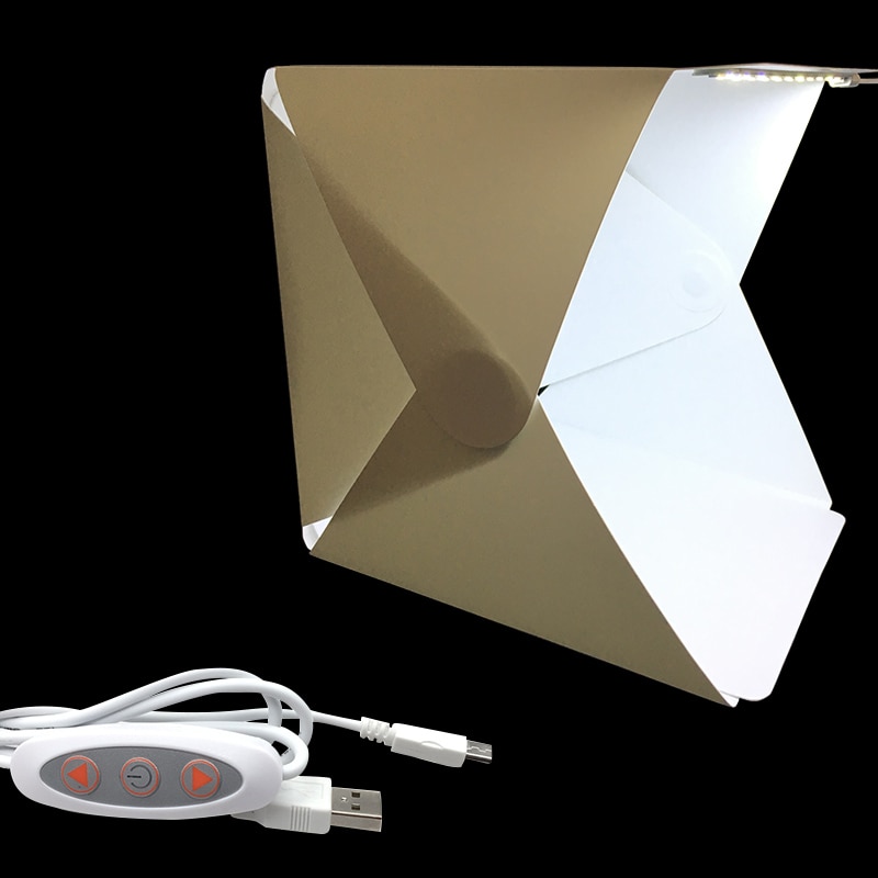 Folding Portable Lightbox Studio LED Light Soft Box Take Pictures Like Pro on the Go with a Smartphone or DSLR Camera
