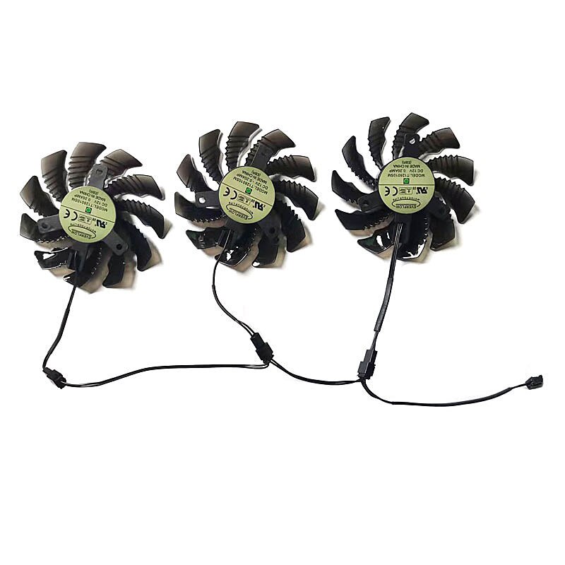 Ventilador de refrigeración de 3 pines, 75MM, PLD08010S12H, para Gigabyte GTX 970, Windforce G1, R9-280X, GV-R928XWF3-3GD, tarjetas gráficas: T128010SM