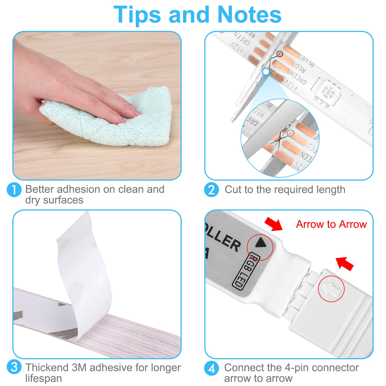 Goodland LED Strip 12V Ribbon LED Light Strip RGB Tape SMD 5050 2835 Flexible 5M 10M Diode Tape with Remote Backlight for TV