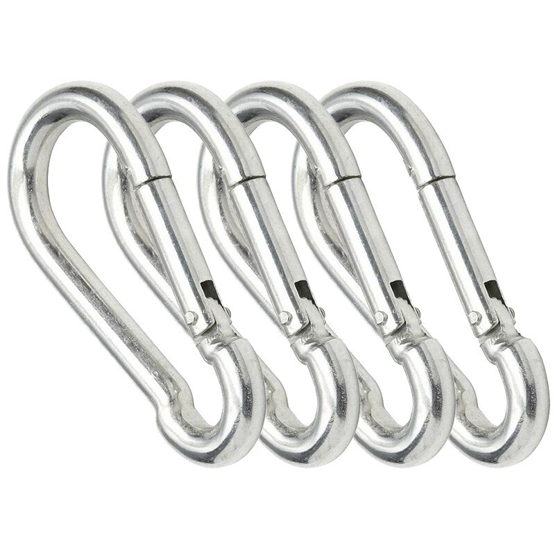 4 PC Aluminiumlegering D Carabiner Spring Snap Clip Haken Sleutelhanger Outdoor Klimmen Accessoires Tent Accessoires Openand Close
