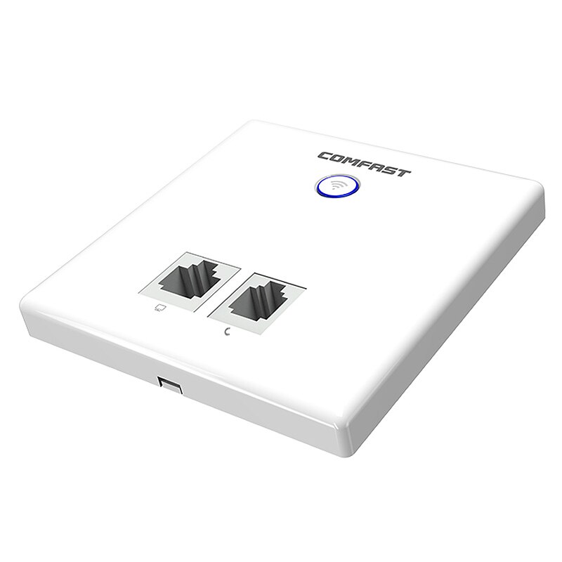 300Mbps Wireless in Wall Access Point Indoor 86 Panel RJ45 + RJ11 Port 2.4G 802.11N 10/100M WAN LAN