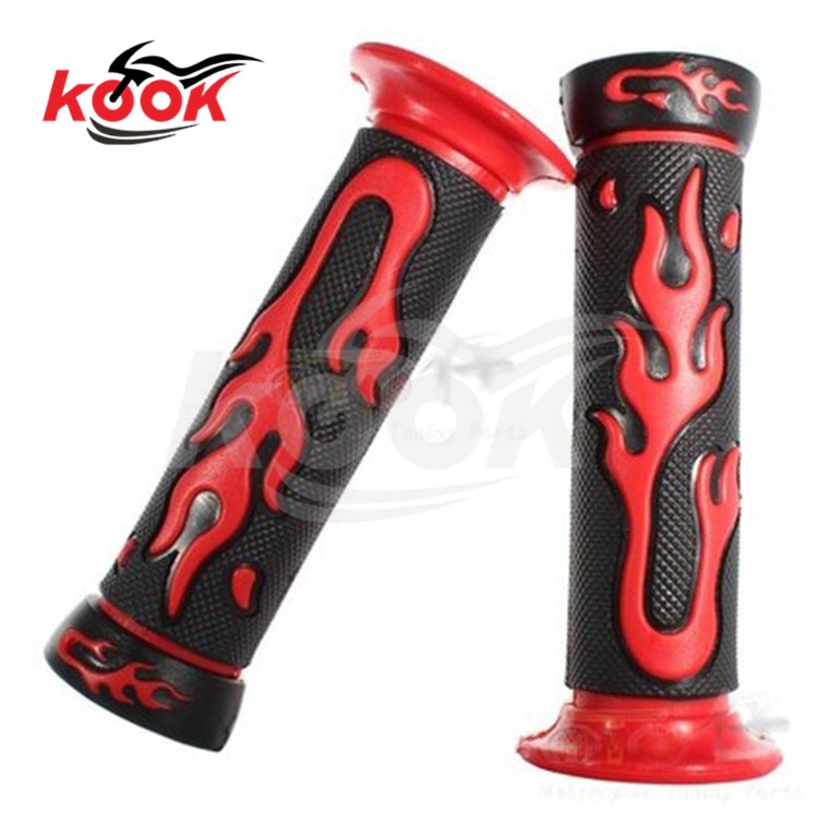 4 Colors Available motorcycle handle bar grips universal motorbike grips rubber blue white red yellow colorful motocross handbar