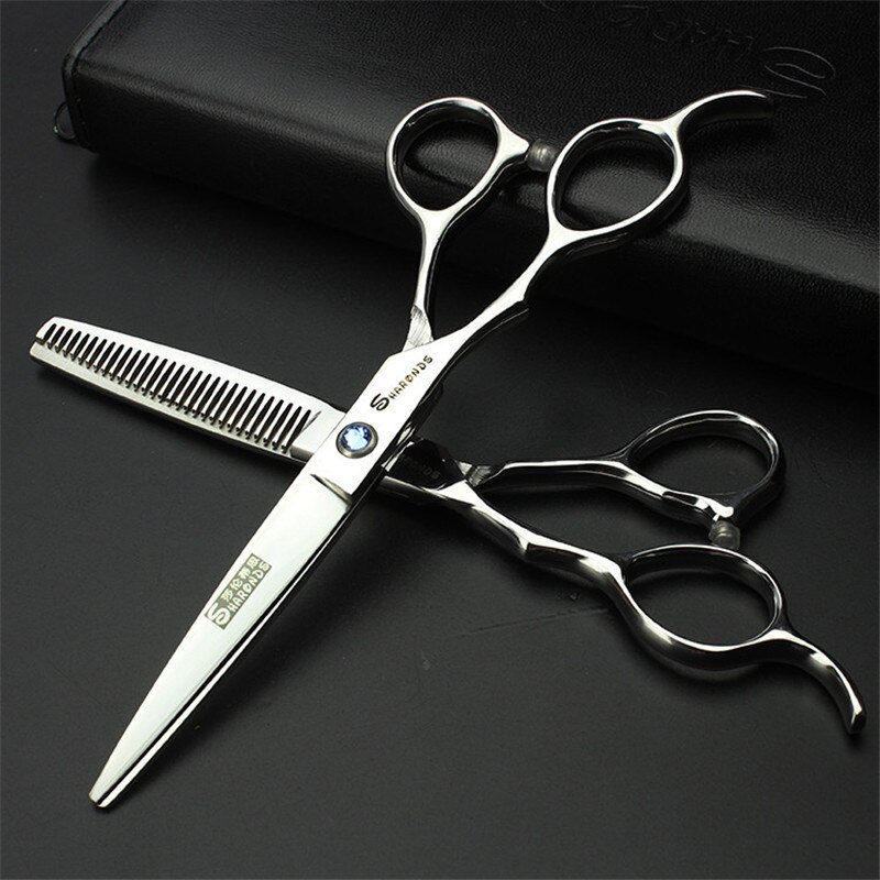 Left hand scissors Japan 440c hairdressing scissors 6 inch salon hairdressing scissors cut hair stylist hairstyling