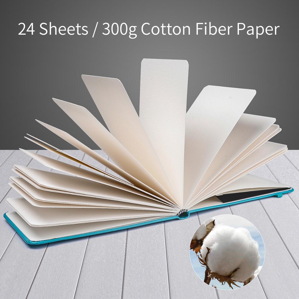 Przenośny śliczny notatnik w skórzanej oprawie podręcznik w twardej oprawie szkicownik w kolorze wody 300g bawełniana papierowa podkładka robić malowania akwarelowego