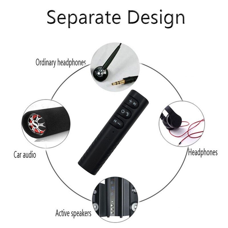 Bluetooth mottagare aux 3.5mm jack bil bluetooth handsfree samtal bluetooth adapter bil sändare auto musik mottagare