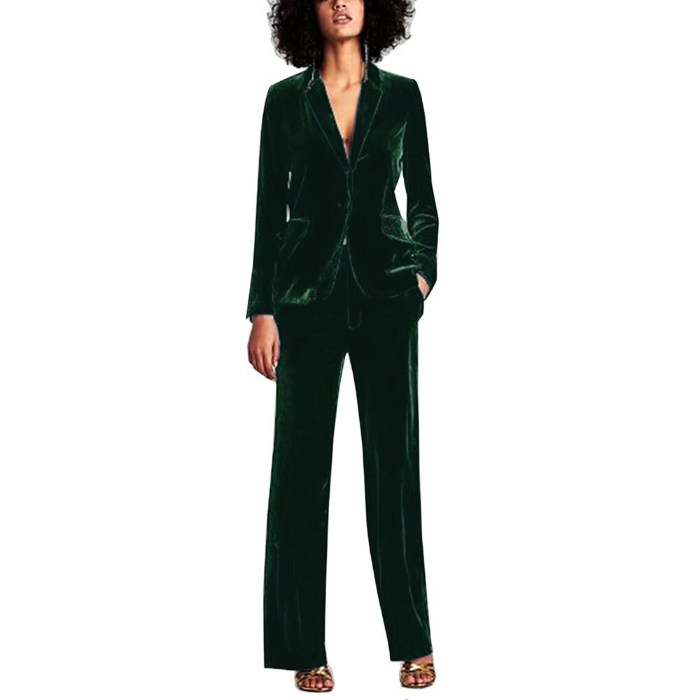 Sebowel verde escuro veludo feminino blazer jaqueta terno elegante casaco feminino fino casual senhora do escritório negócios blazers feminino S-XXL