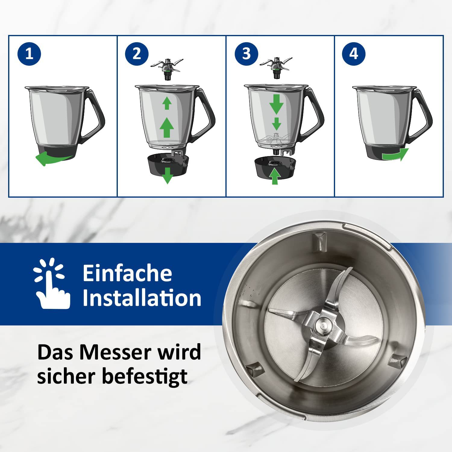 Blade for Thermomix TM5 TM6 Replacement BlenderBlades Cooking Mixed Knife