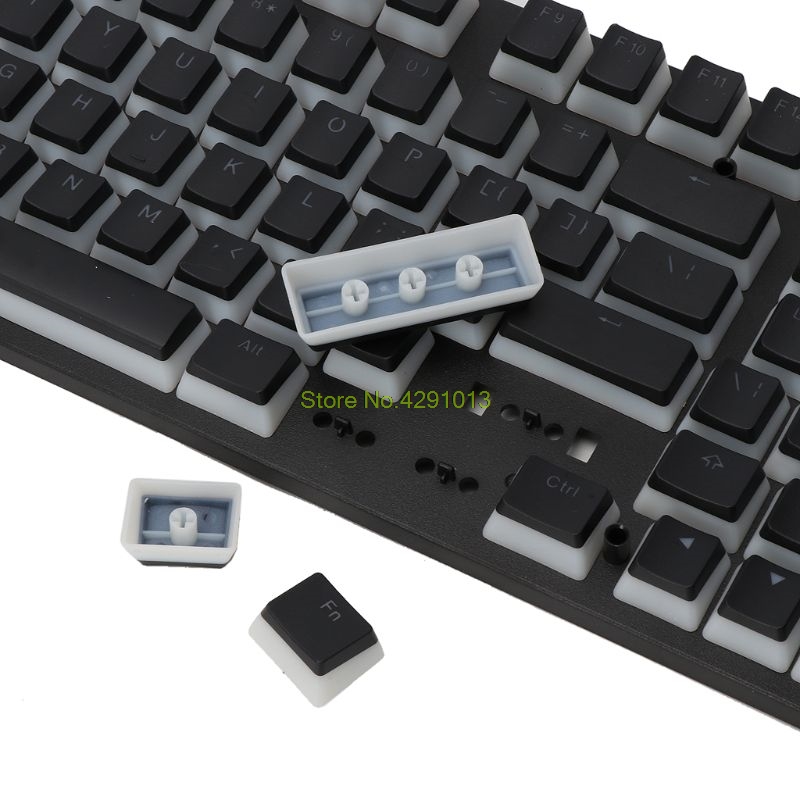 RGB 110 Keycaps ANSI Layout Add ISO PBT Pudding Double Skin Milk Shot Backlit Keycap With Keycap Storage Board For OEM Cherry