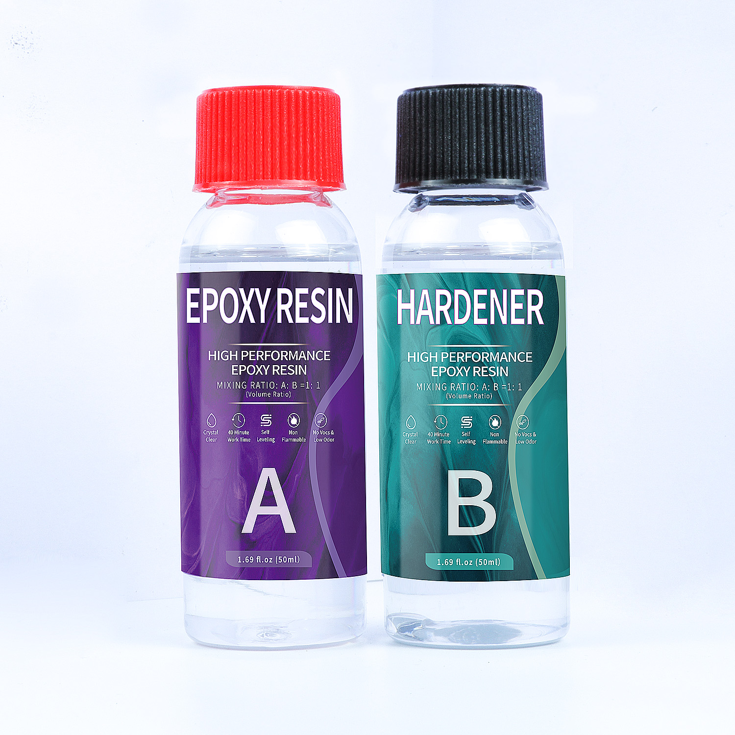 1:1 Epoxy Resin Glue Kits Liquid AB High Adhesive Transparent Hardener DIY Epoxy Resin Jewelry Making AB Glue Sets: Beige