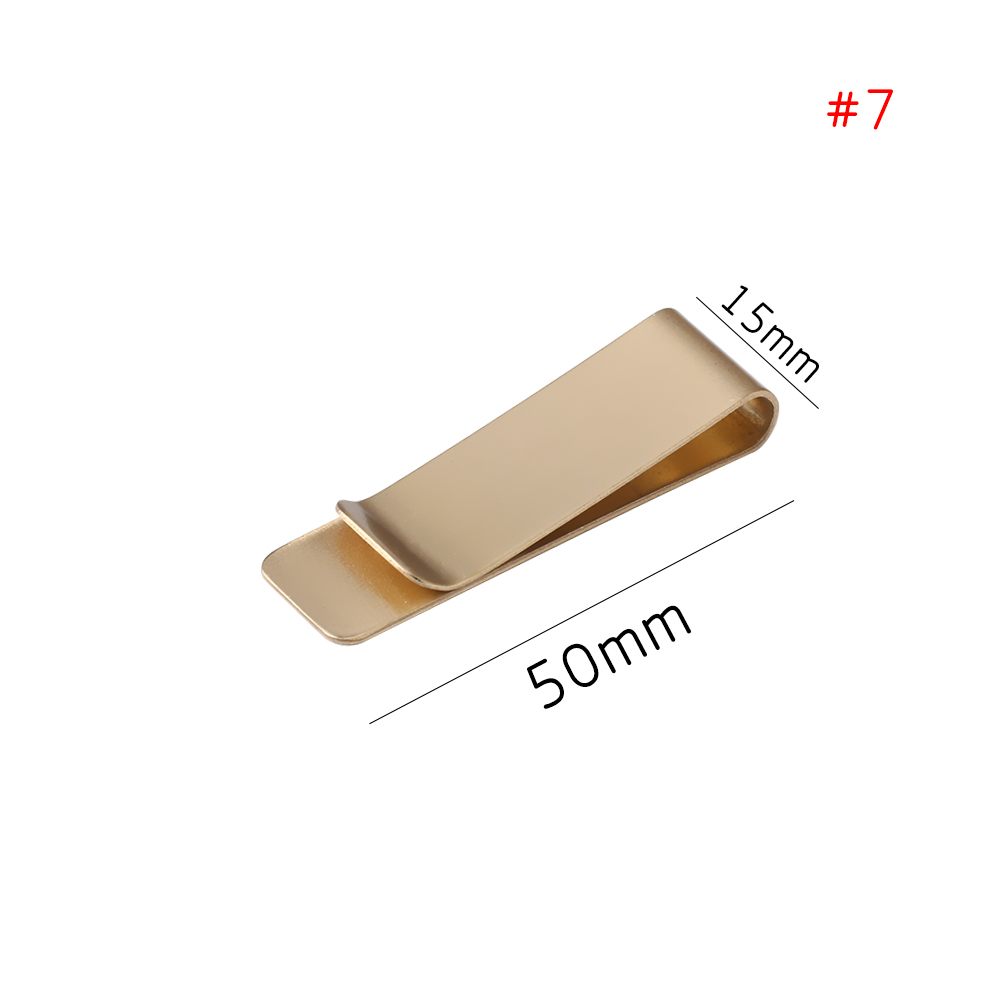 Stainless Steel Leather Brass Clips Stainless Steel Pen Holder Clip Journal Notebook Paper Folder School Office Supplies