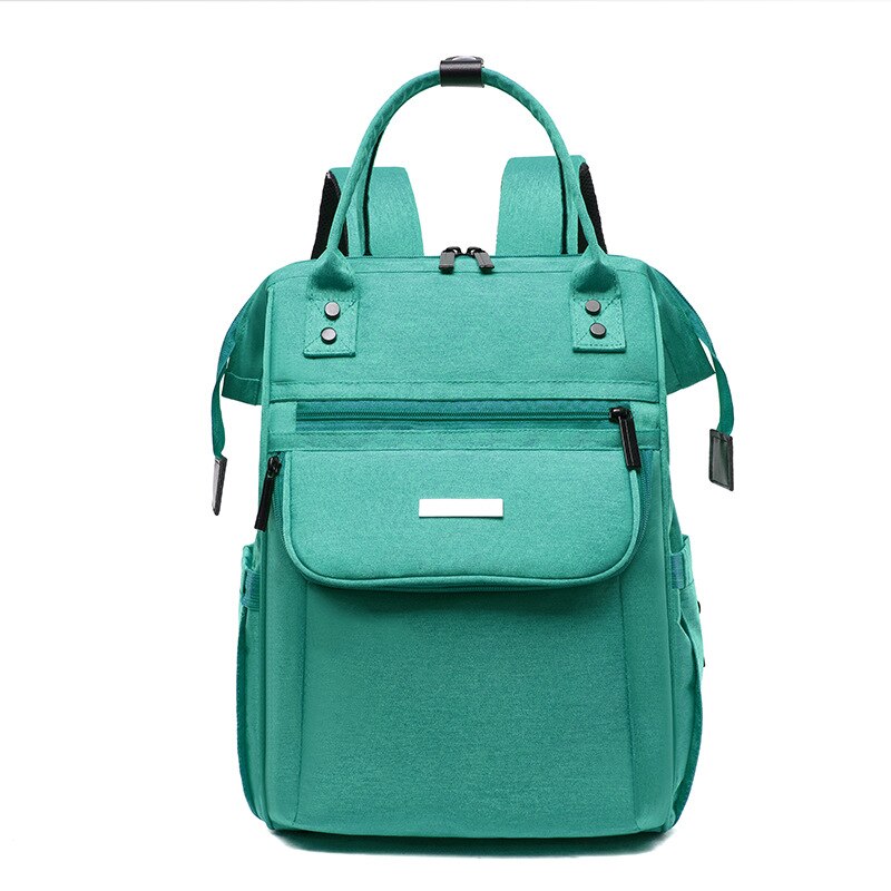 Momia maternidad cochecito de bebé con pañales bolsa de gran capacidad pañal mochila de viaje mochila de enfermería cuidado del bebé bolso de de las mujeres: Green