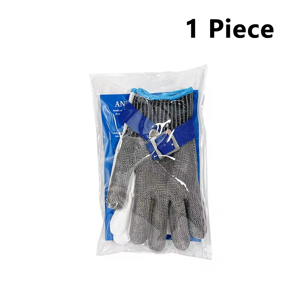 Cut Resistant Stainless Steel Gloves Working Safety Gloves Metal Mesh Anti Cutting For Butcher Worker: XL