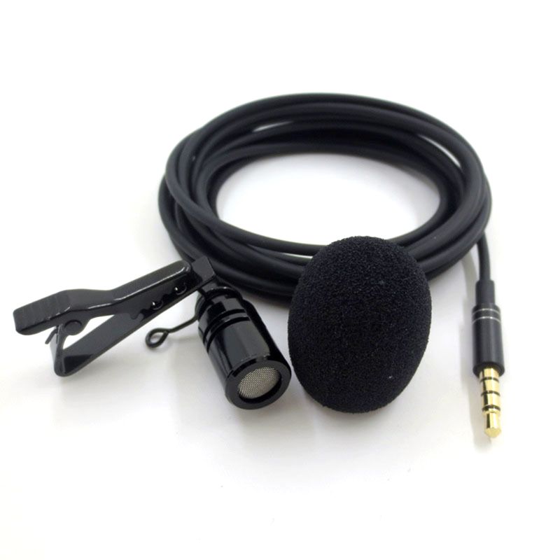Mini Portable Microphone Condenser Clip-on Lapel Mic for iPhone An-droid Phone J6PB