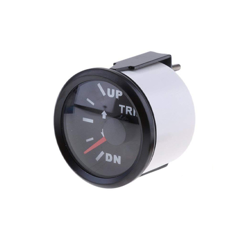 Mini Round Boat Trim Gauge Marine Trim Tilt Indicator for Inboard Outboard Engine Car Motorcycle 52mm LED