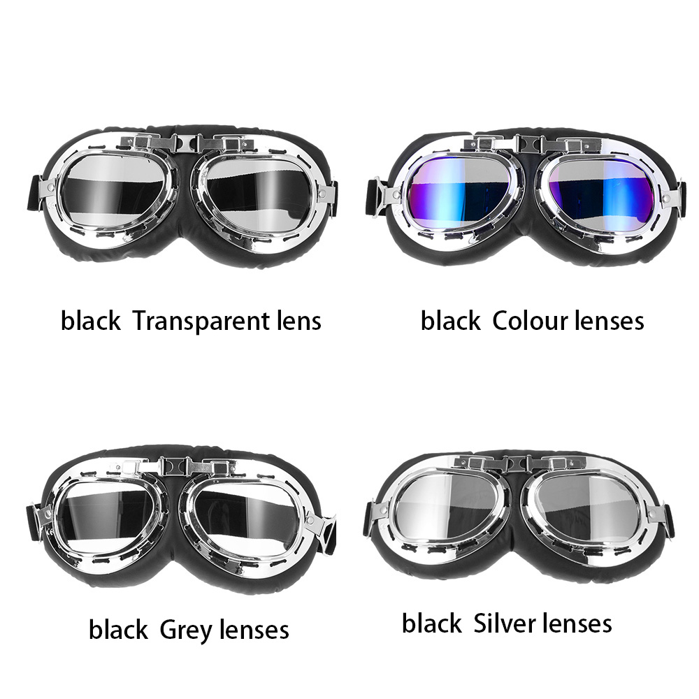 1 pieza gafas Retro Vintage a prueba de polvo Motor protector Gear gafas para motocicleta Cruiser Cafe Scooter Auto Accesorios