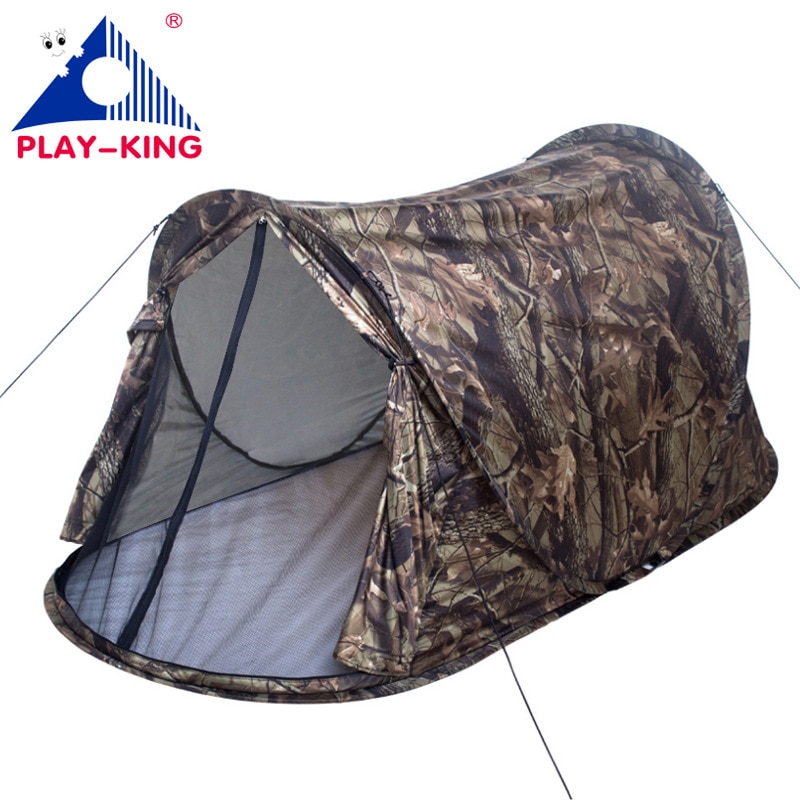 Tenda-tienda de campaña plegable con protección UV para una sola persona, Barraca automática para exteriores, Camuflaje, para acampar y jugar en la playa