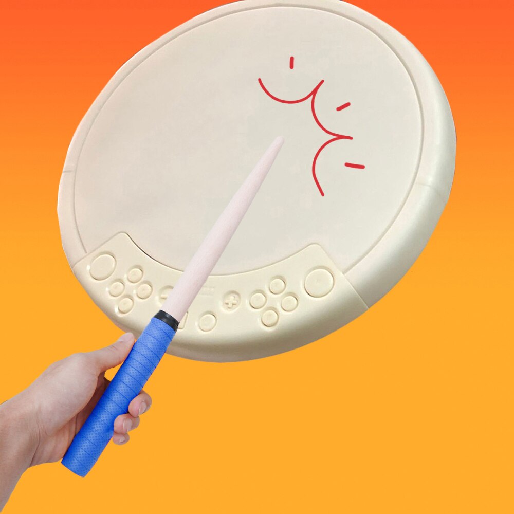 1 Pair 35x2cm Taiko Drum Drumsticks Portable Wooden Drum Sticks Lightweight Percussion Sticks for Drum (Yellow)