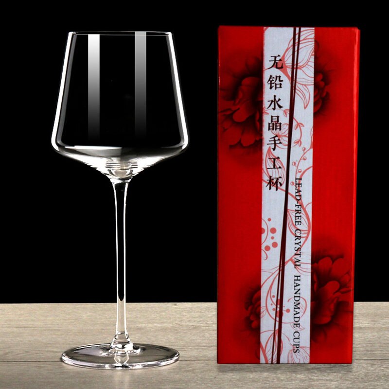 1Pcs Crystal Glas Rode Wijn Glas Champagne Glas Hoge Capaciteit Wijnglas Bruiloft Box Set Wijnglas
