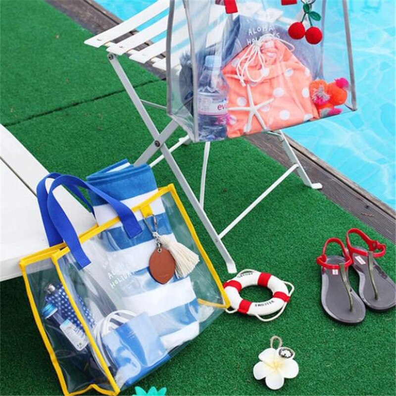 Zomer Transparante Pvc Zwemmen Tas Voor Vrouwen Mode Outdoor Reizen Grote Capaciteit Strand Handtas Sport Winkelen Schoudertassen