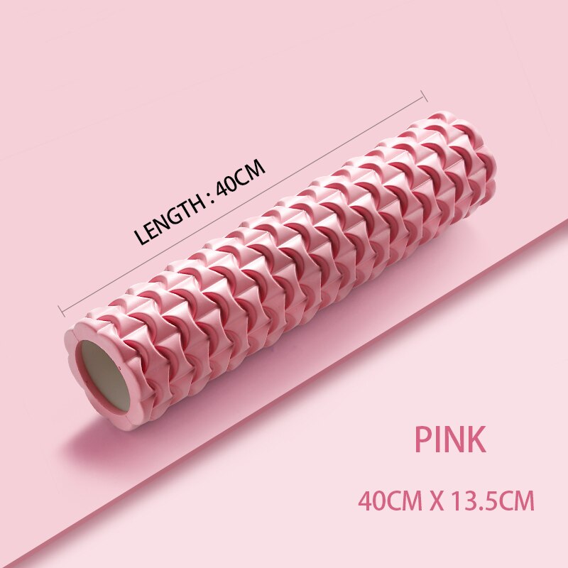 Roller Yoga Kolom Hollow Foam Roller Yoga Kolom Pilates Gym Fitness Massage Grid Triggerpoint Therapie Fysieke Oefening: PINK 40CM