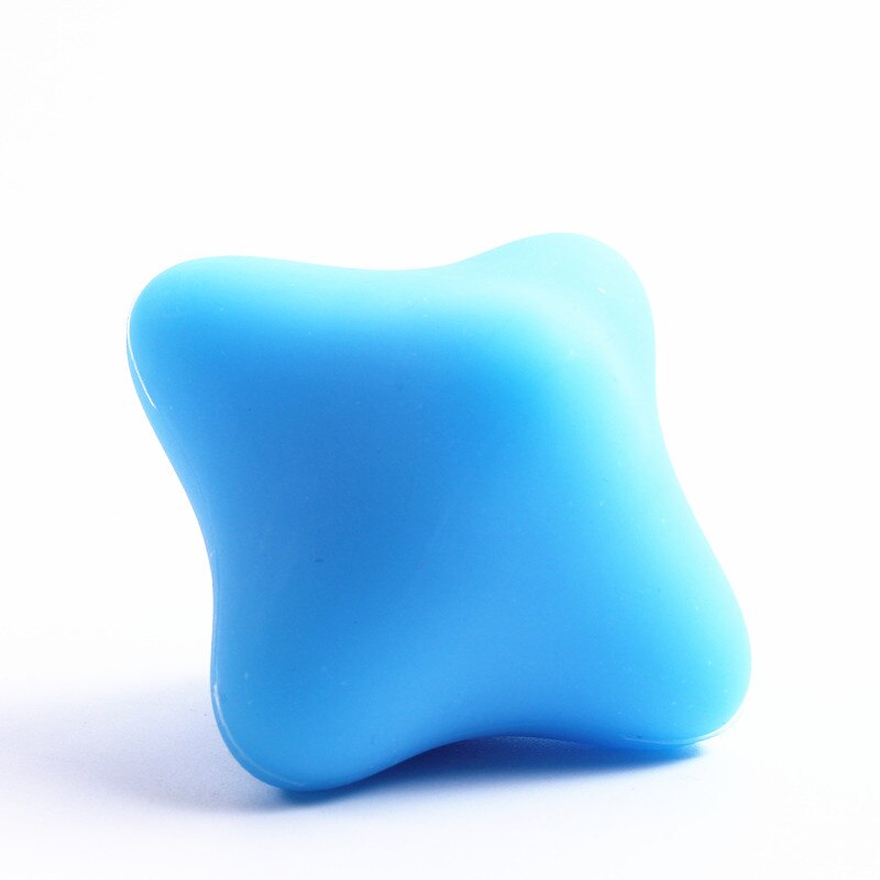 Silizium Massage Kegel Solide Ball Psoas Muskel Freisetzung Brust Wirbelsäule Zurück Nacken Schulterblatt Fuß Yoga Dreieckige Entspannen Gerät: 6Ecke Blau