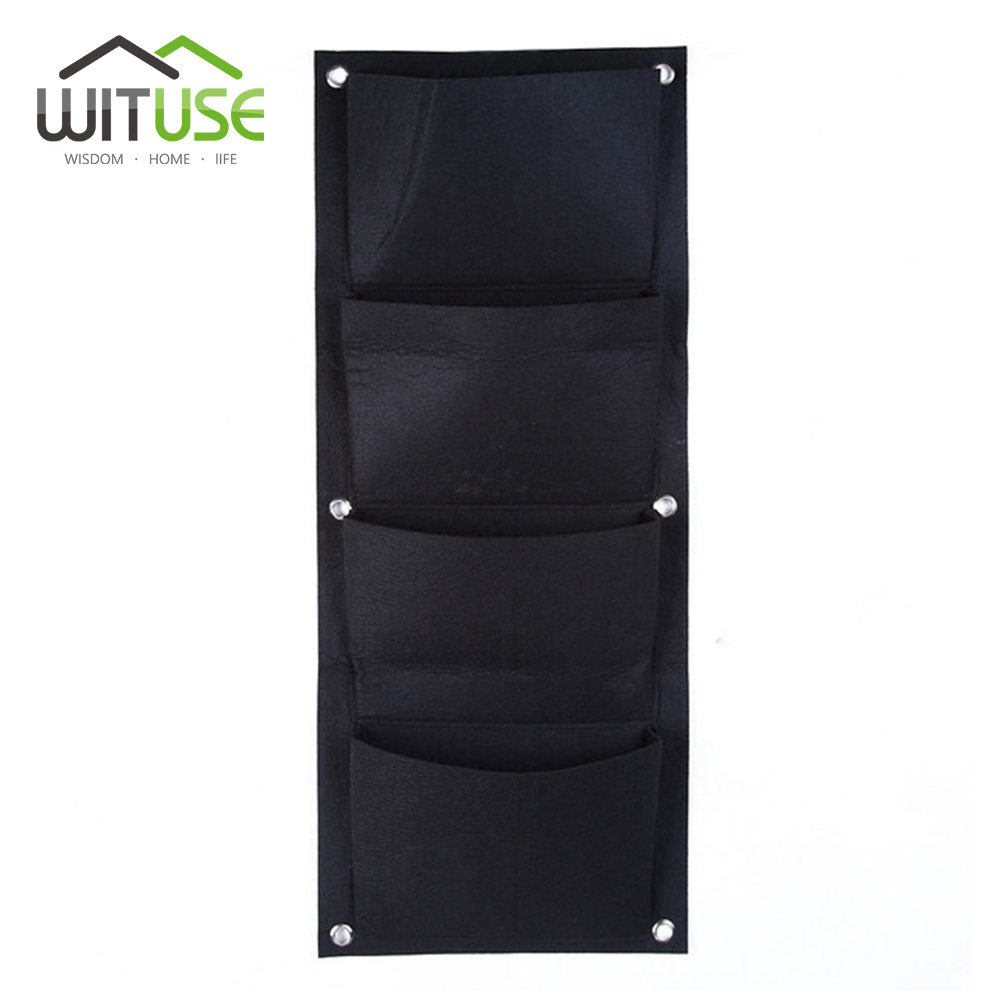 36 72 Pockets Planting Bags Pot Black Hanging Vertical Wall Garden Planter Flower Home Indoor Outdoor Balcony Gardening pocket: EQF289