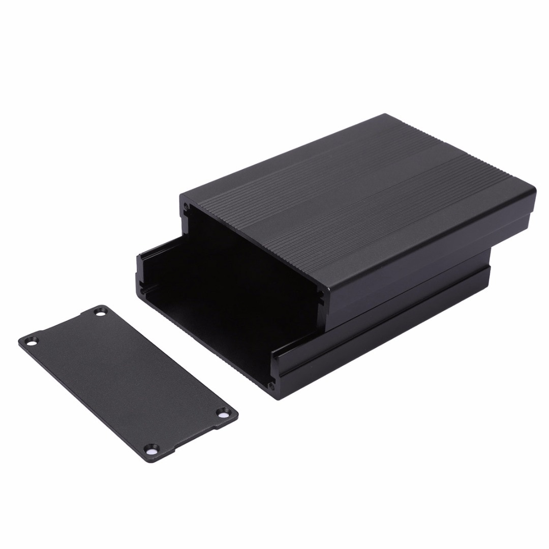 Black Extruded Aluminum Enclosures PCB Instrument Electronic Project Box Case 100x76x35mm