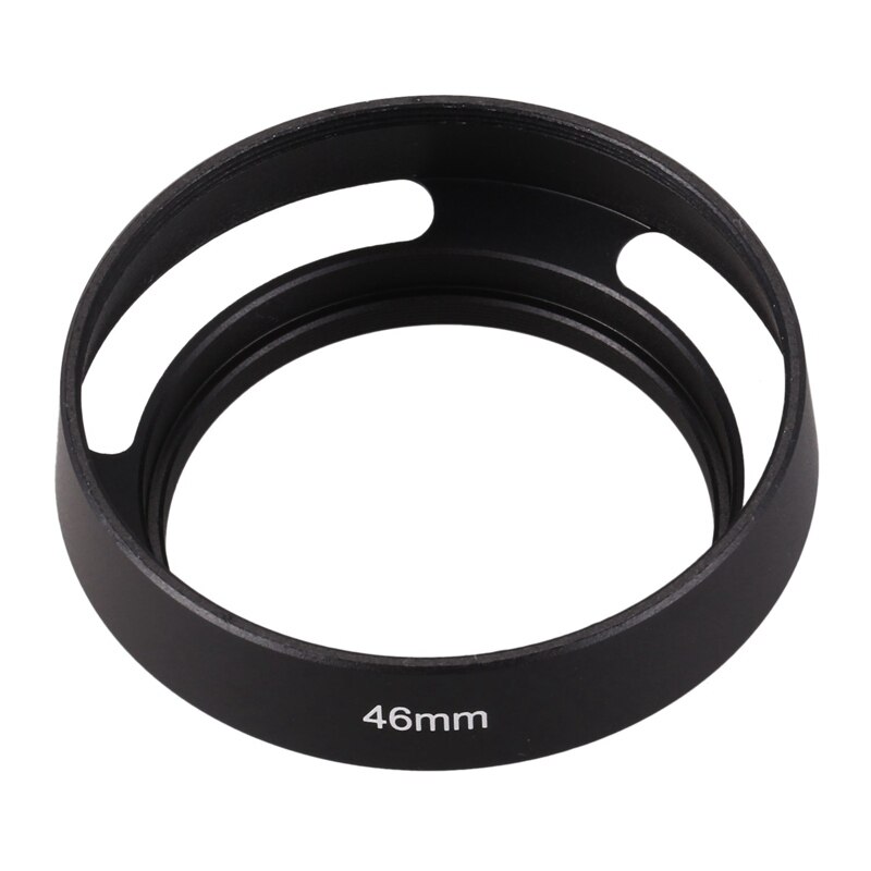 Top sort 46mm metal modlysblænde til 25mm f1.4 35mm f1.6 50mm f1.8 spejlfri