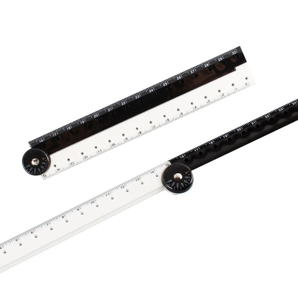 1Pc Black White Plastic Folding Straight Rulers 30Cm Drawing of Drafting Set Supplies Rules Ruler P8X1