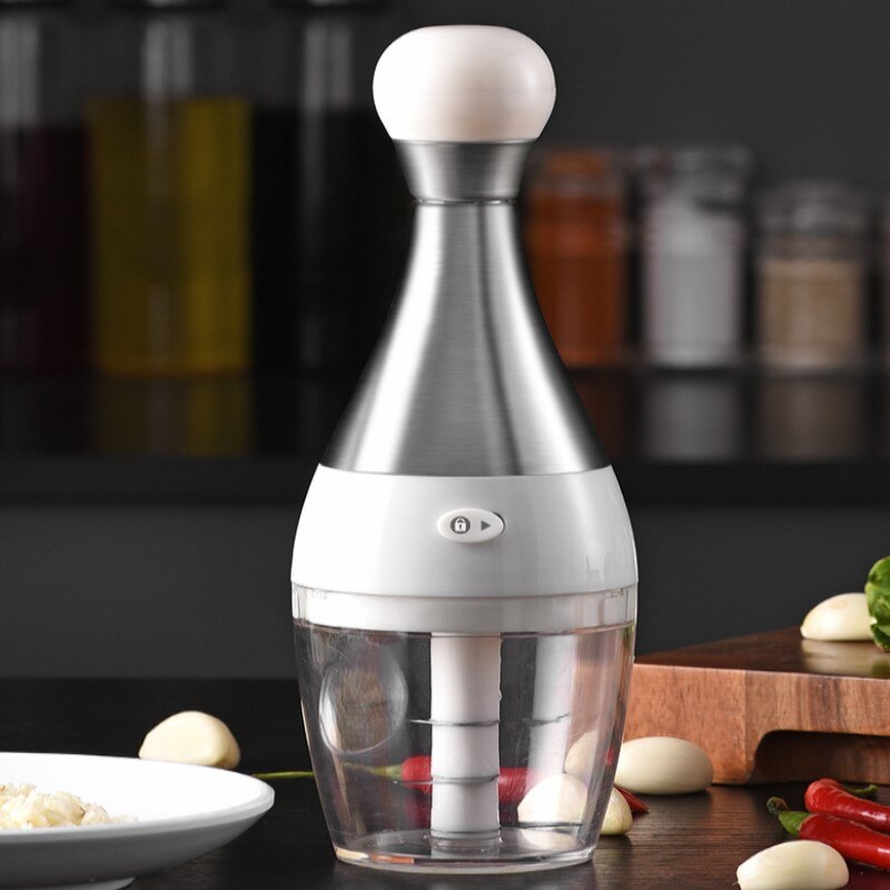 Stainless Steel Push-type Vegetable Shredder Multi-purpose Manual Meat Grinders 304 Stainless Steel Blade Vegetable Chopper