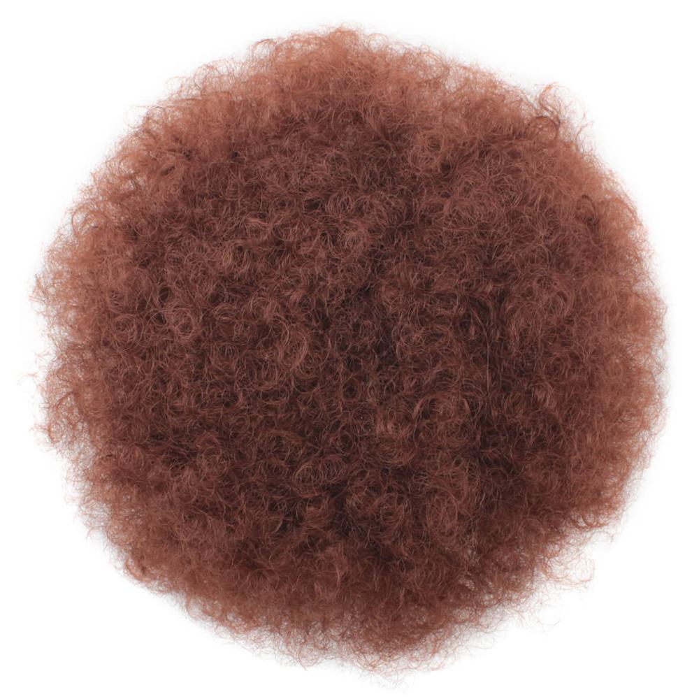 Leven syntetisk høj fluffy sort hestehale hårnåle snoretræk kort fiber krøllet hår hestehale til sorte kvinder: 33