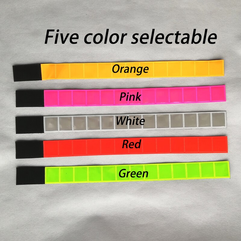 38cm miękkie bransoletki z pcv odblaskowe opaski na rękę opaska na kostkę paski na nogi odblaskowe taśmój na noc bezpieczeństwo ruchu