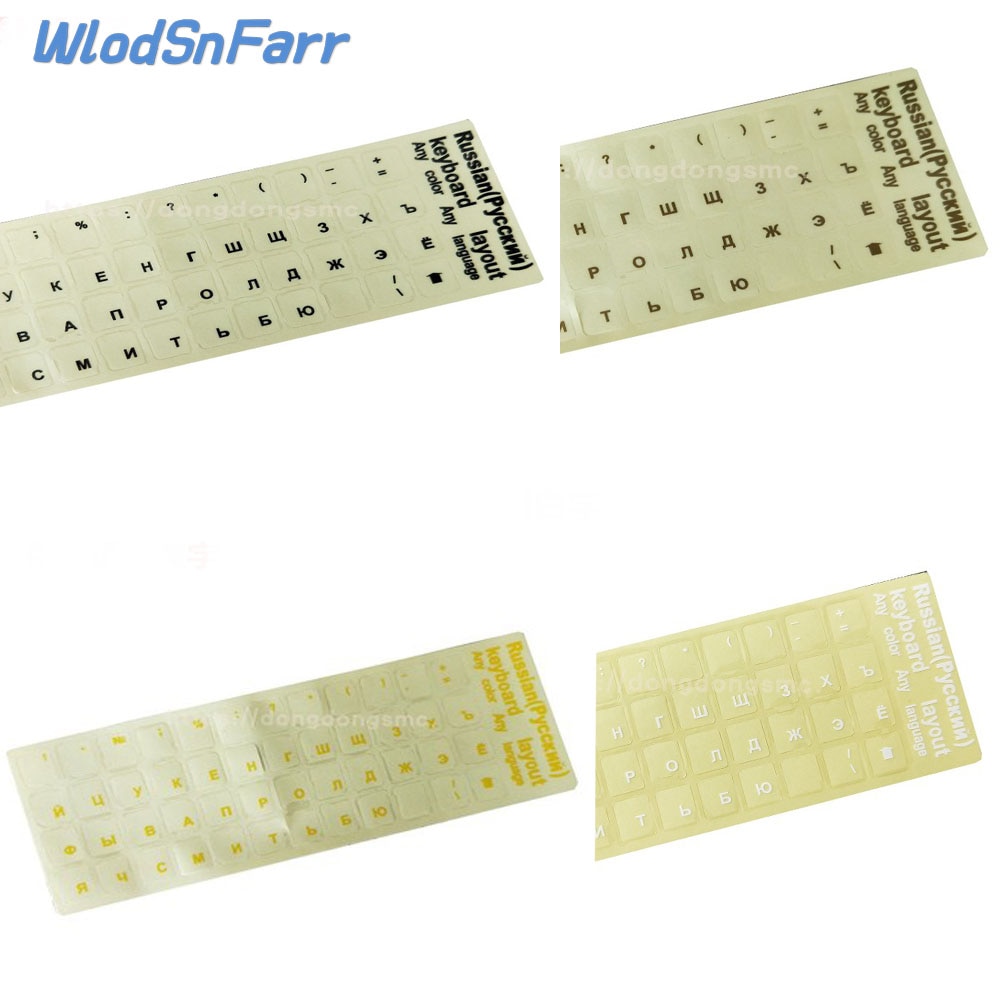 ! Étiquettes autocollantes de clavier russe, autocollants de clavier russe en plastique pour ordinateur portable/ordinateur