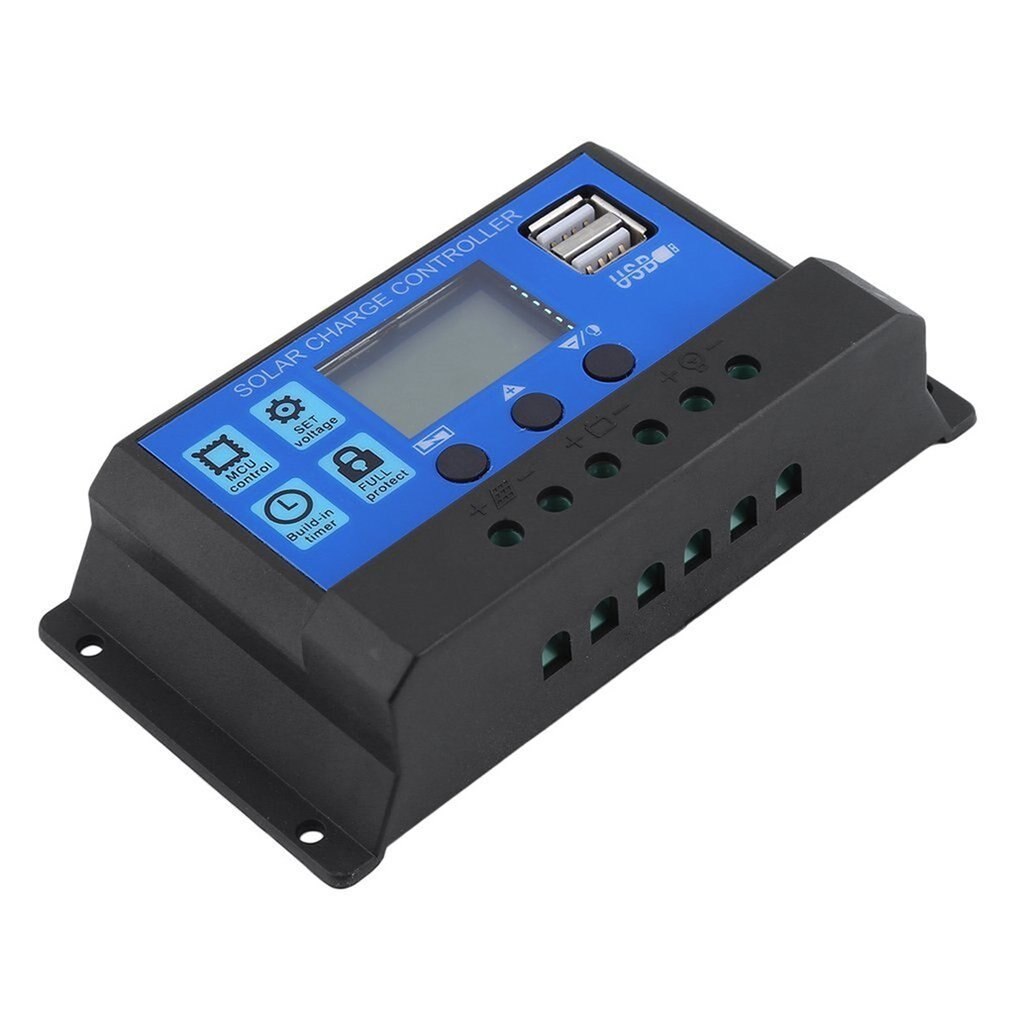 12v/24v10a Solar Controller Battery Charger Hd Display Controller Usb Output 3a