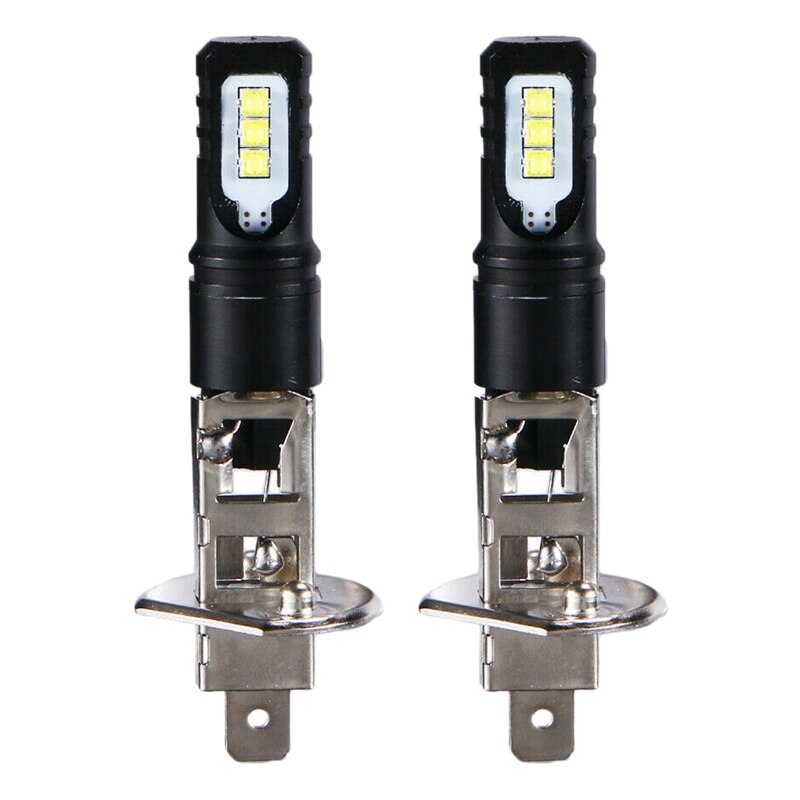 2X H1 6000K Super Lumineux Blanc 6000LM DRL PHARE LED Kit D'ampoule De Feux De route