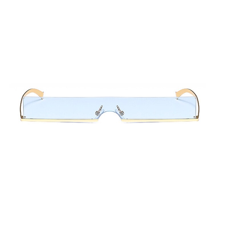 ALOZ MICC Vrouwen Vierkante Zonnebril Mode Metalen Half Frame Goggle Zonnebril Vrouwen Sexy Shades Eyewear UV400 Q154: C5-Gold-Blue
