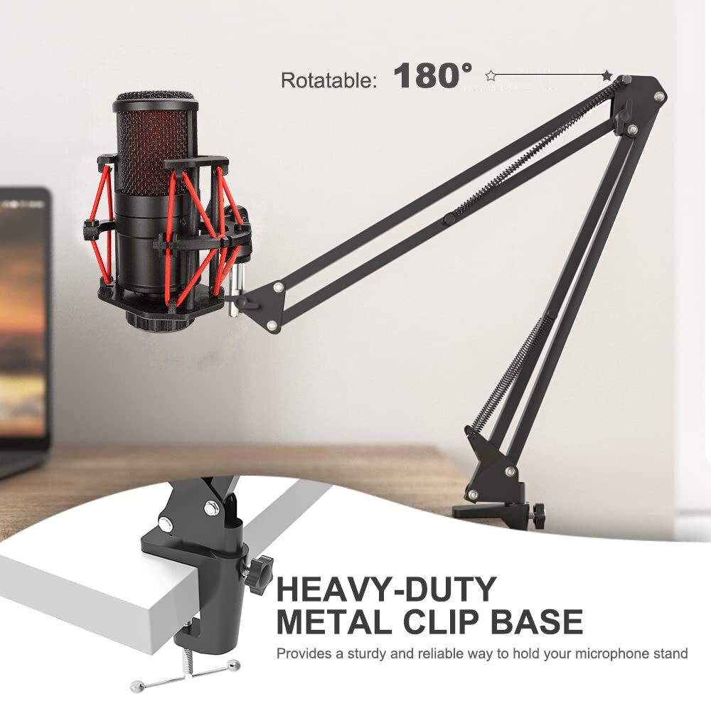 V500 Condenser Microphone For Smart Phone&amp;Laptop 3.5MM Directly Used With Strong Holder Recording Device Phone Microphone