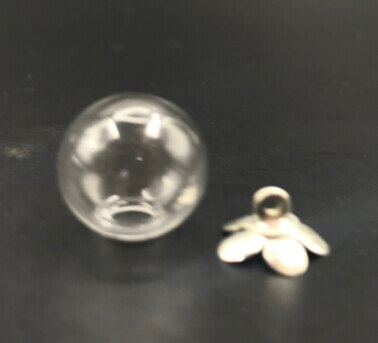 5 stk. 10mm mini runde kugleglaskugler med perler hættefund diy diakflaske hætteglas vedhæng halskæde glasdæksel dome tilbehør: Blomsterhætte