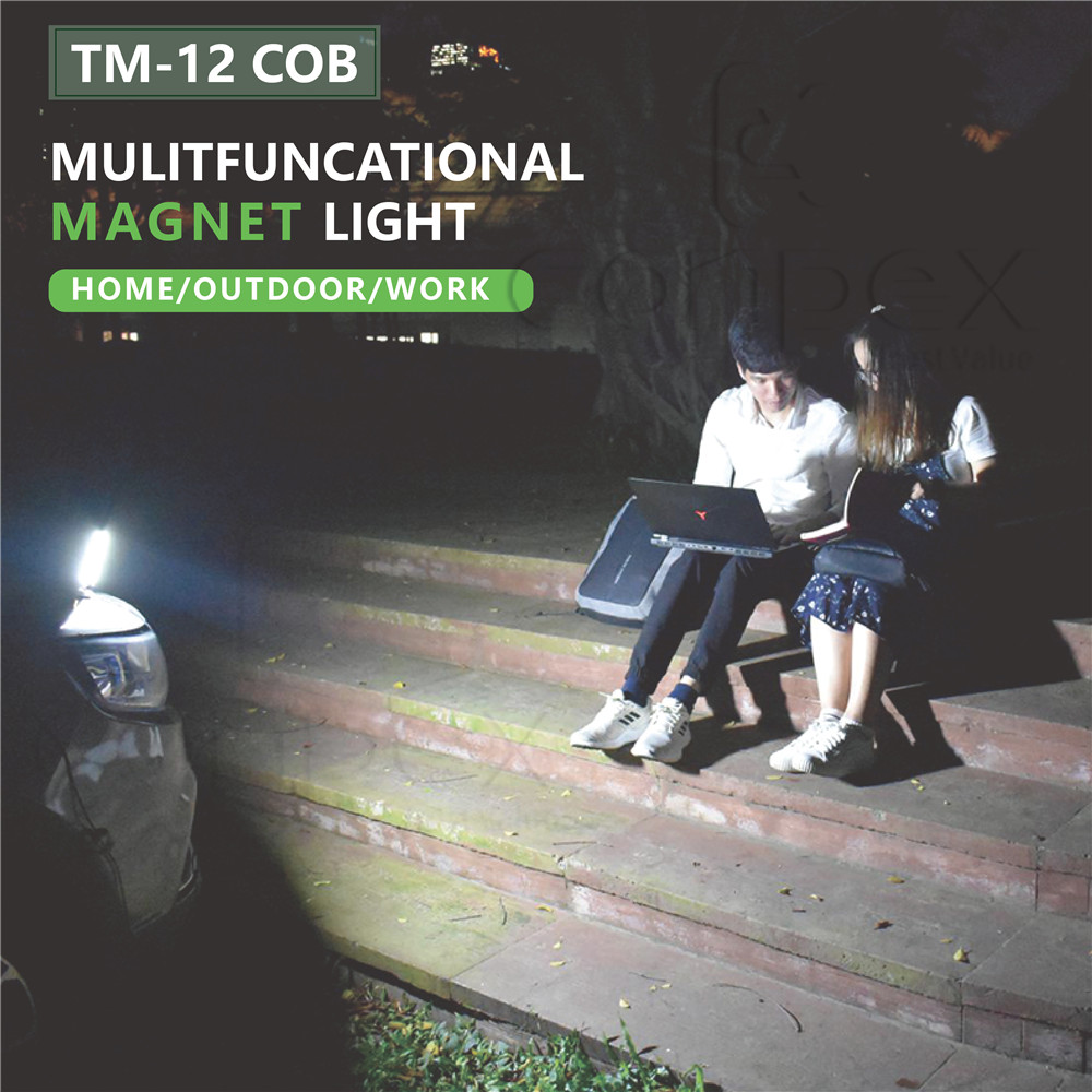 Linterna portátil LED de trabajo, equipo de iluminación para tienda de pesca, lámpara magnética para viaje por carretera, CC de 12v, 2000LM